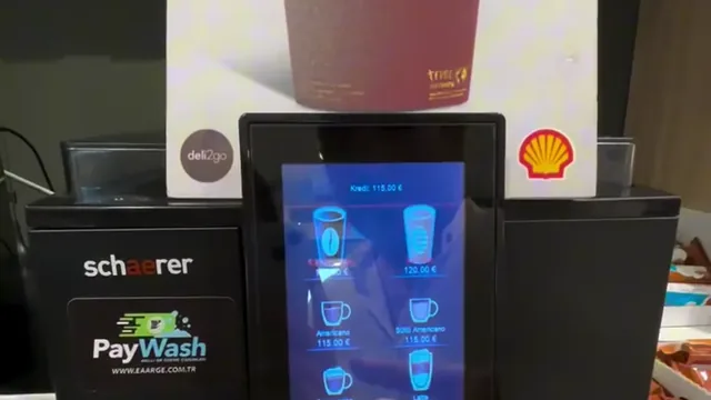 PayWash bağlı kahve otomatında içecek seçimi