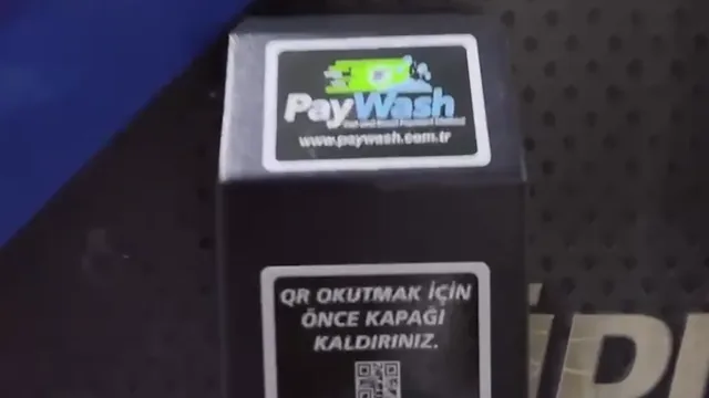 Süpürge makinesine takılmış PayWash okuyucusu